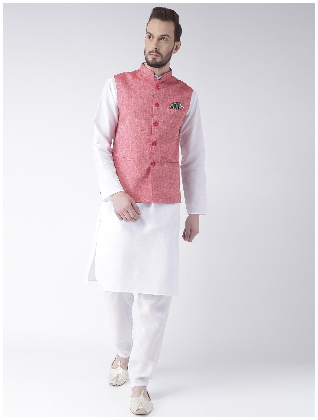 

hangup mens 3 pics kurta pajyma set with linen basket