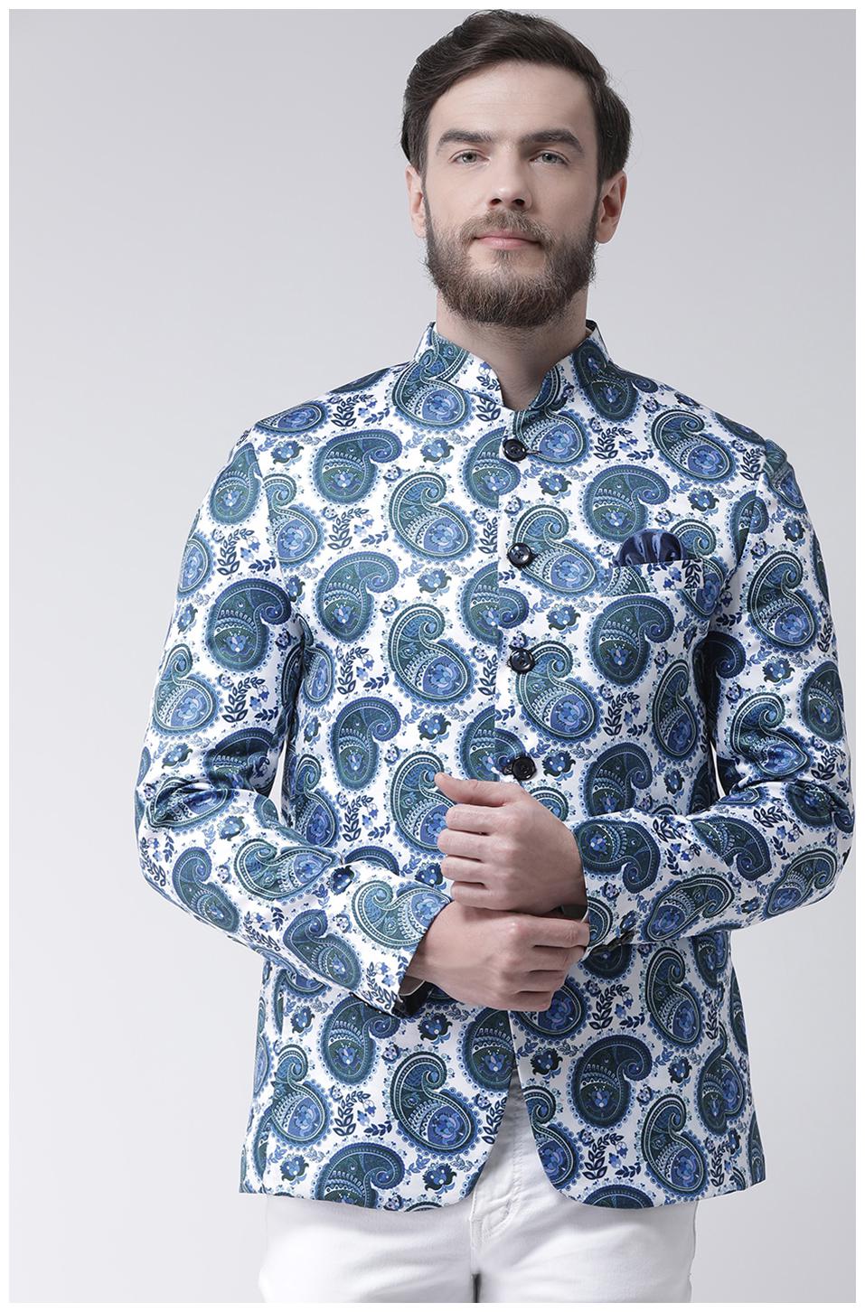 

Hangup Mens Printed Casual Blazer