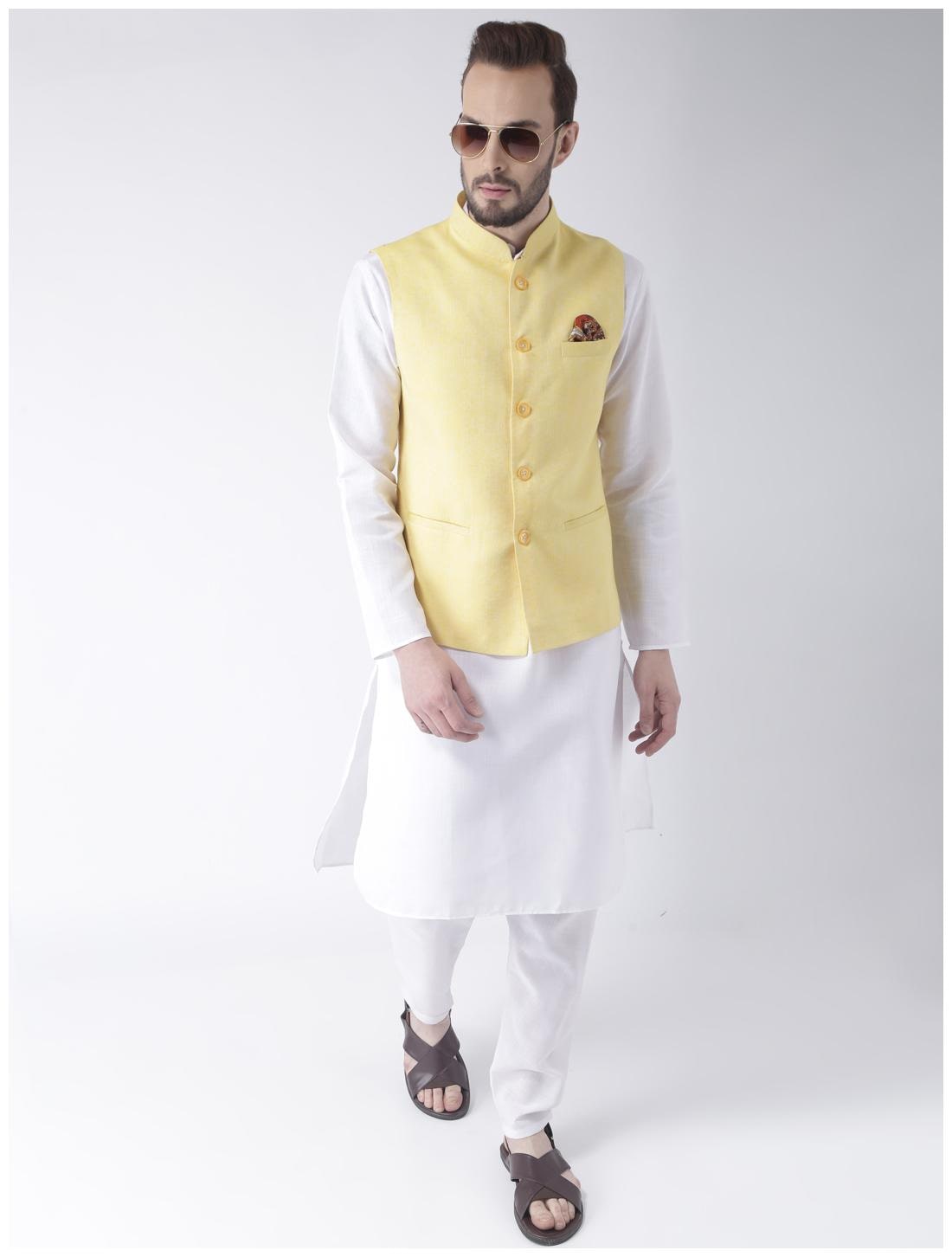 

hangup mens 3 pics kurta pajyma set with linen basket