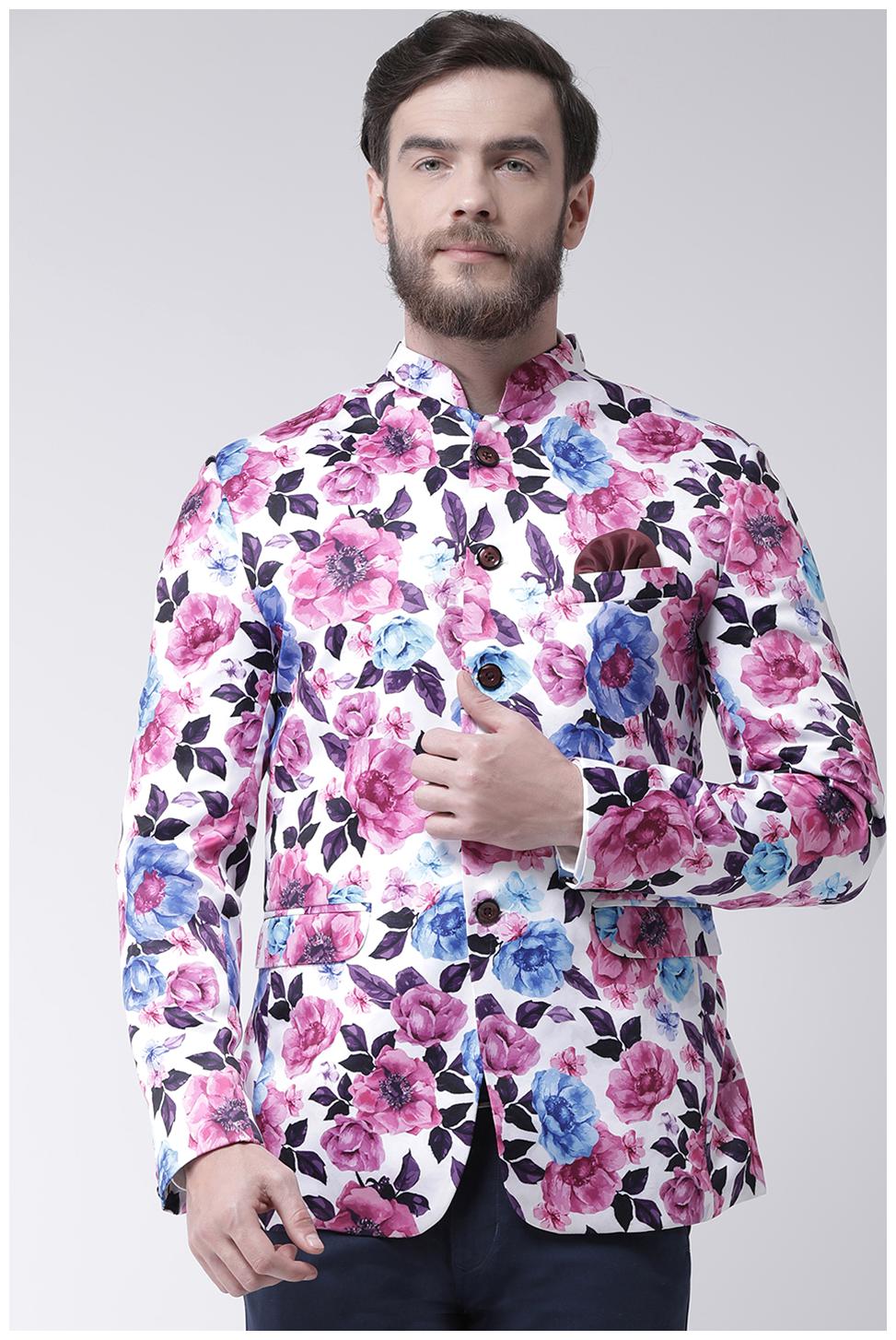 

Hangup Mens Printed Casual Blazer