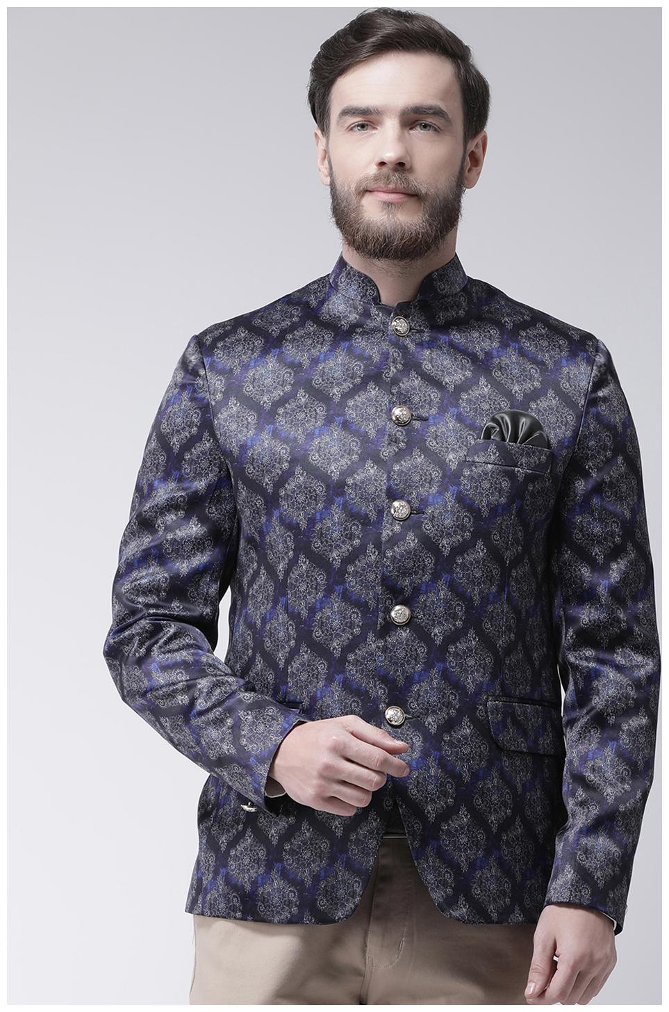 

Hangup Mens Printed Casual Blazer