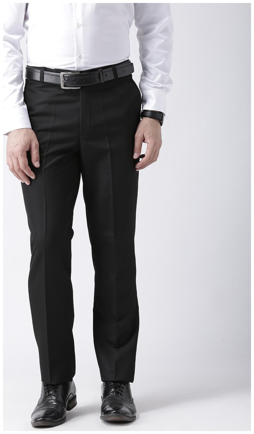 

Hangup Men Solid Regular Fit Formal Trouser - Black