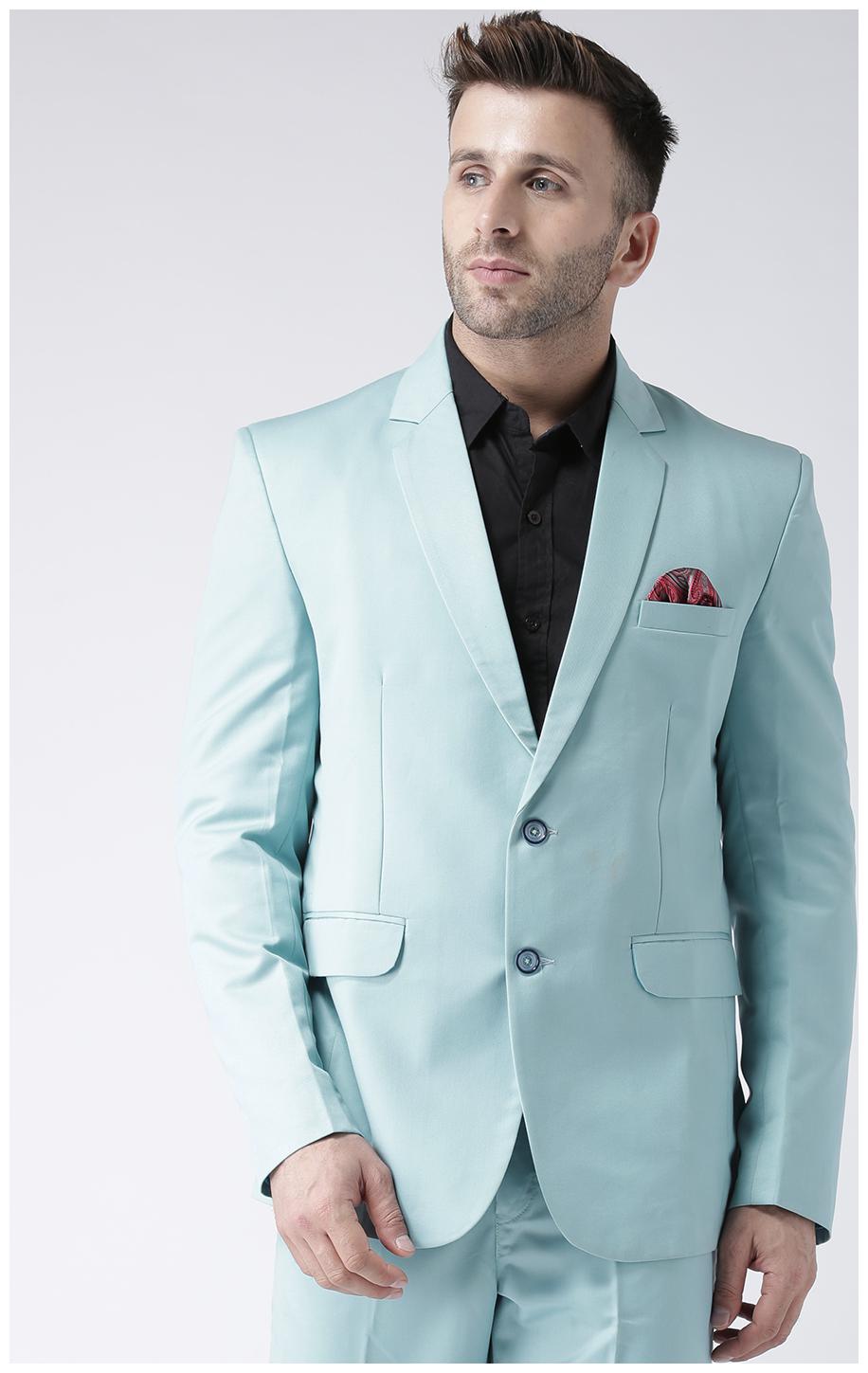 

Hangup Men Blue Solid Regular fit Single Breasted Blazer