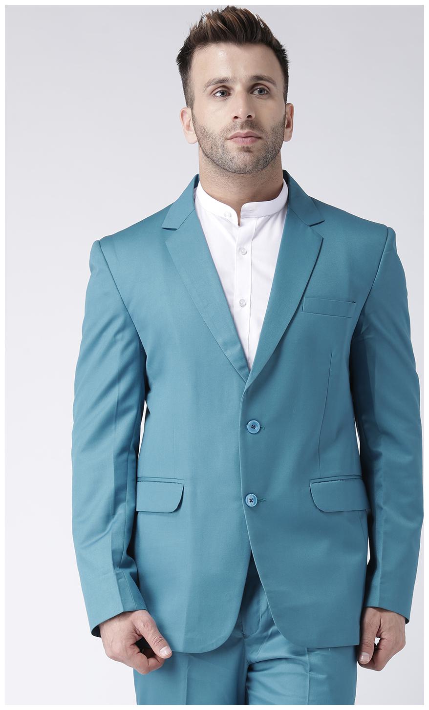 

Hangup Men Blue Solid Regular fit Single Breasted Blazer