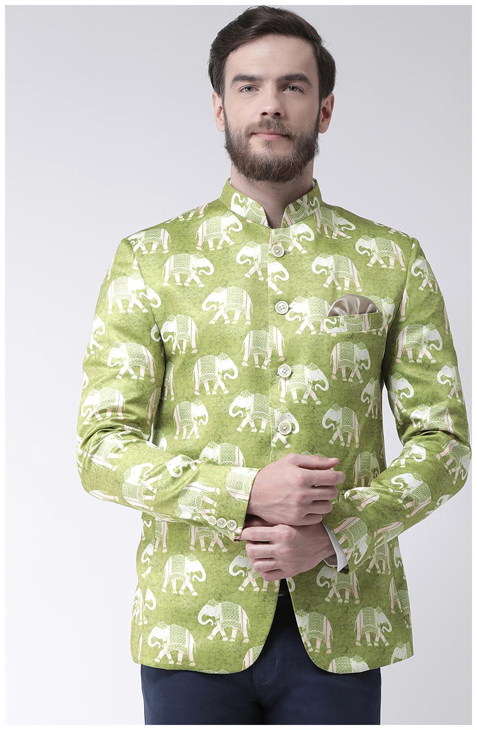 

Hangup Mens Printed Casual Blazer