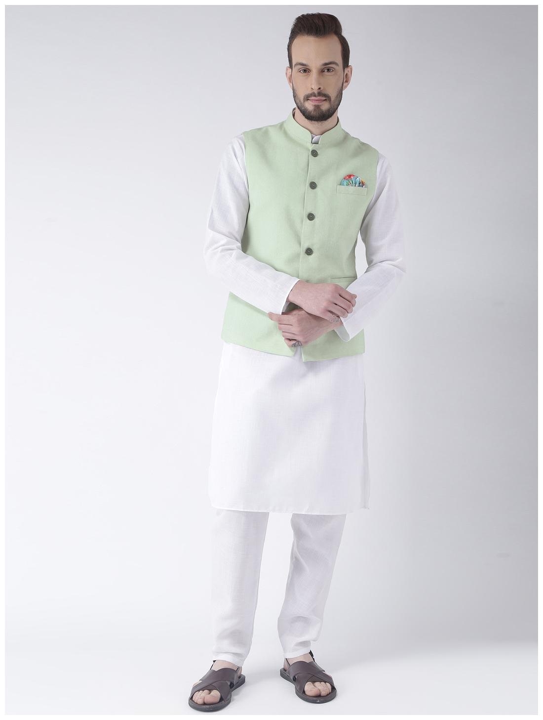 

hangup mens 3 pics kurta pajyma set with linen basket