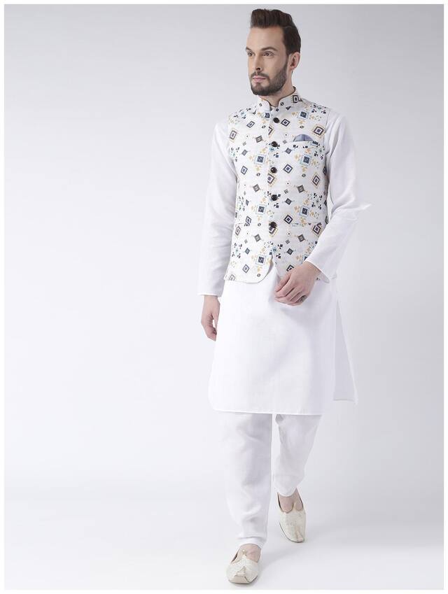 HANGUP MENS PRINTED WAIST COAT SIZE:42