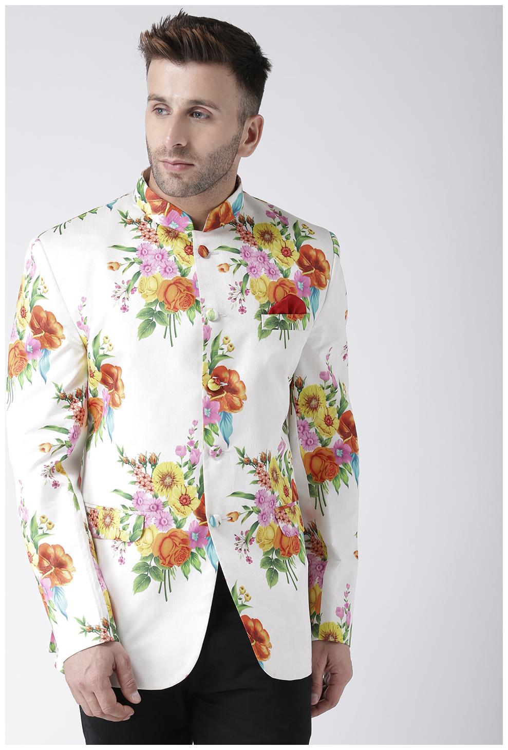 

Hangup Men Multi Printed Regular fit Single Breasted Blazer