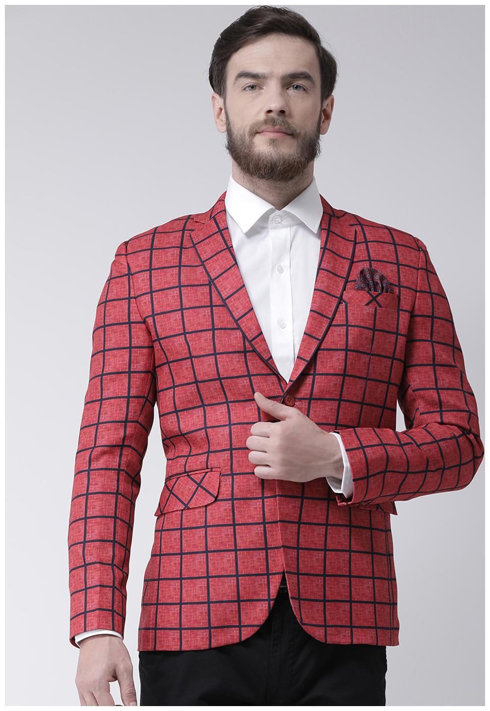 

Hangup Mens Printed Casual Blazer
