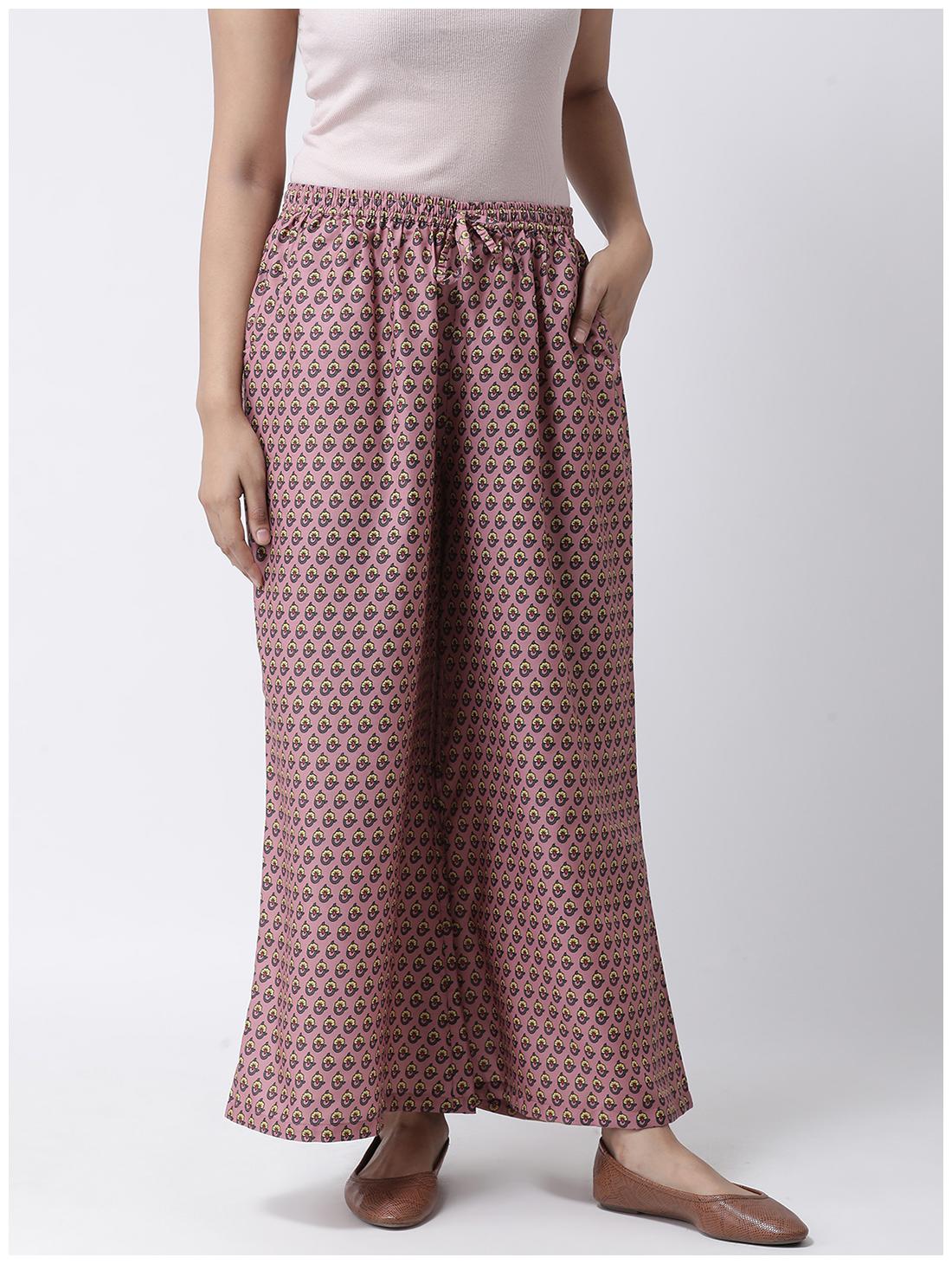 

Hangup Pink Floral Flared Palazzo