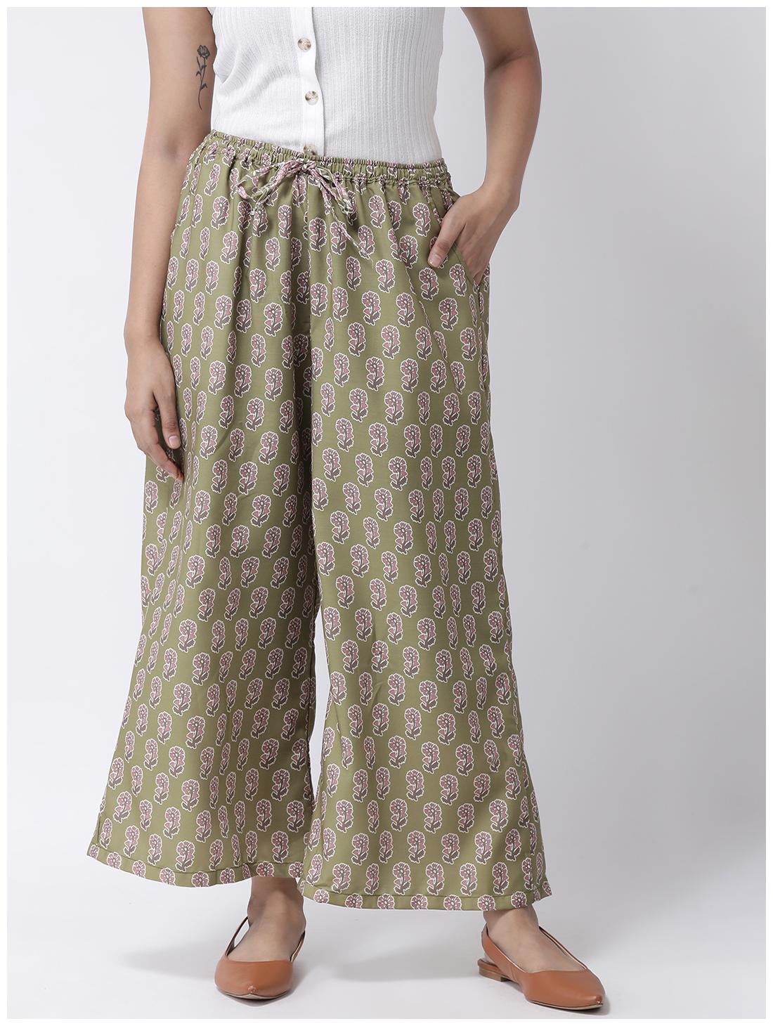 

Hangup Green Floral Flared Palazzo