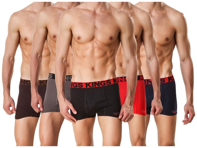 HAP Kings Modern Boxer Trunk  /  Drawer /  Boxer Brief /Square cut trunk Multicolor Pack (combo of 5)