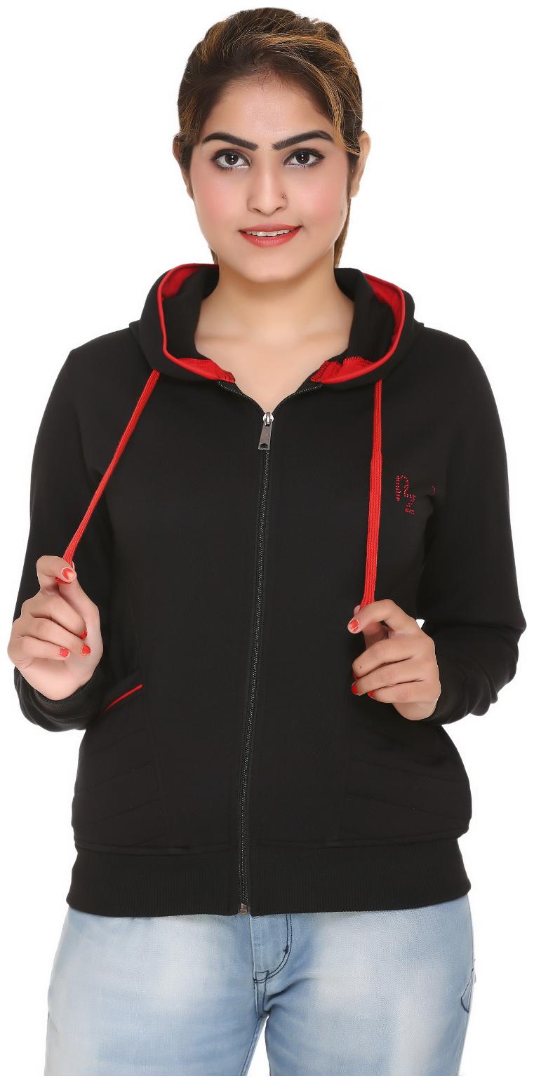 

HARDIHOOD Women Solid Sweatshirt - Black