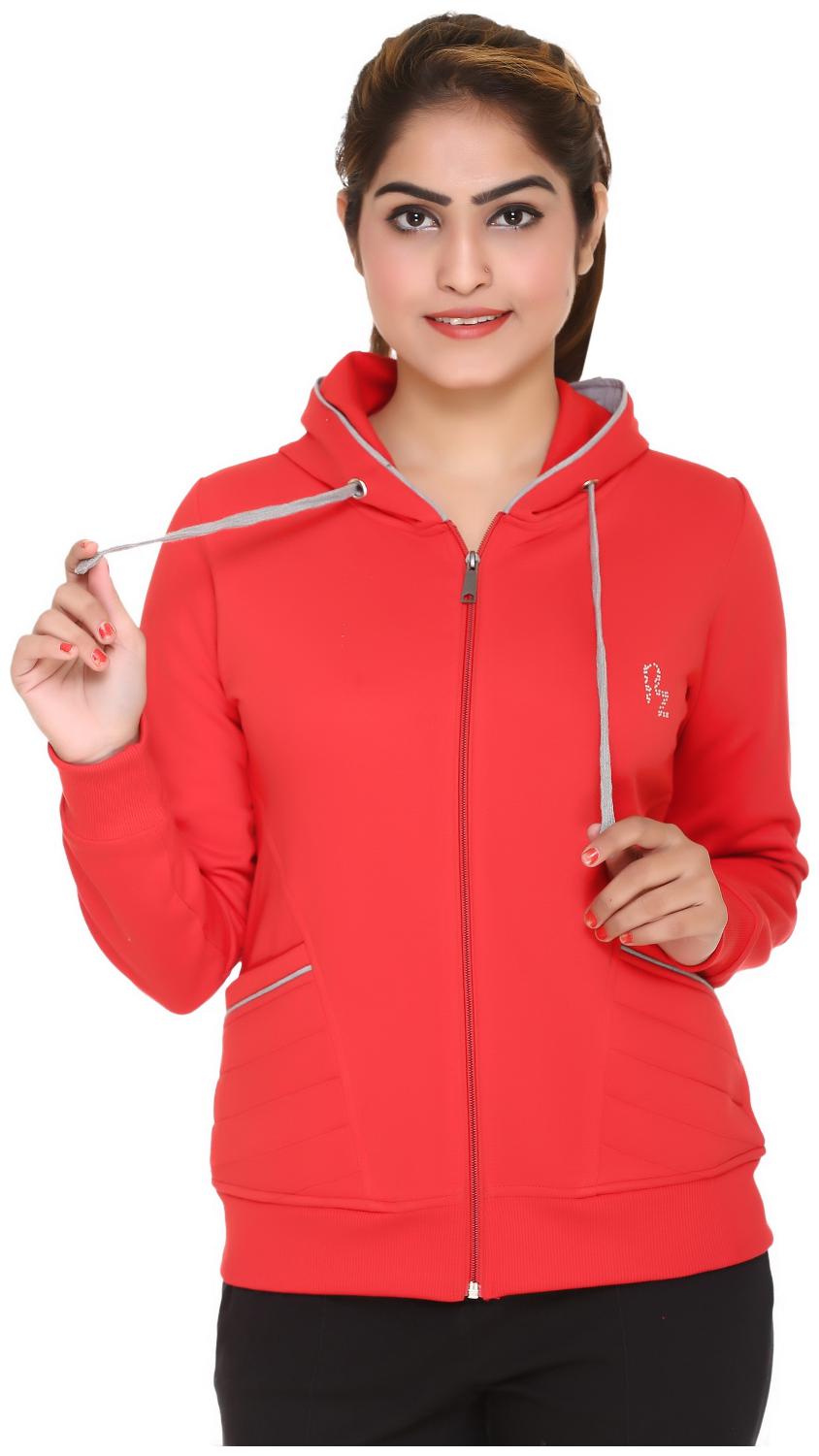 

HARDIHOOD Women Solid Sweatshirt - Pink