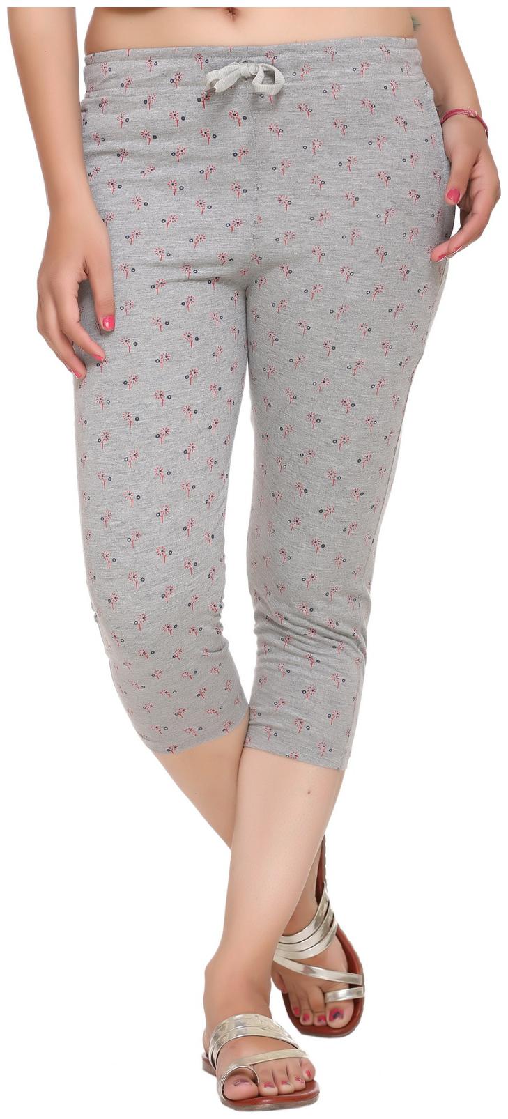 

HARDIHOOD Women Printed Regular capri - Grey