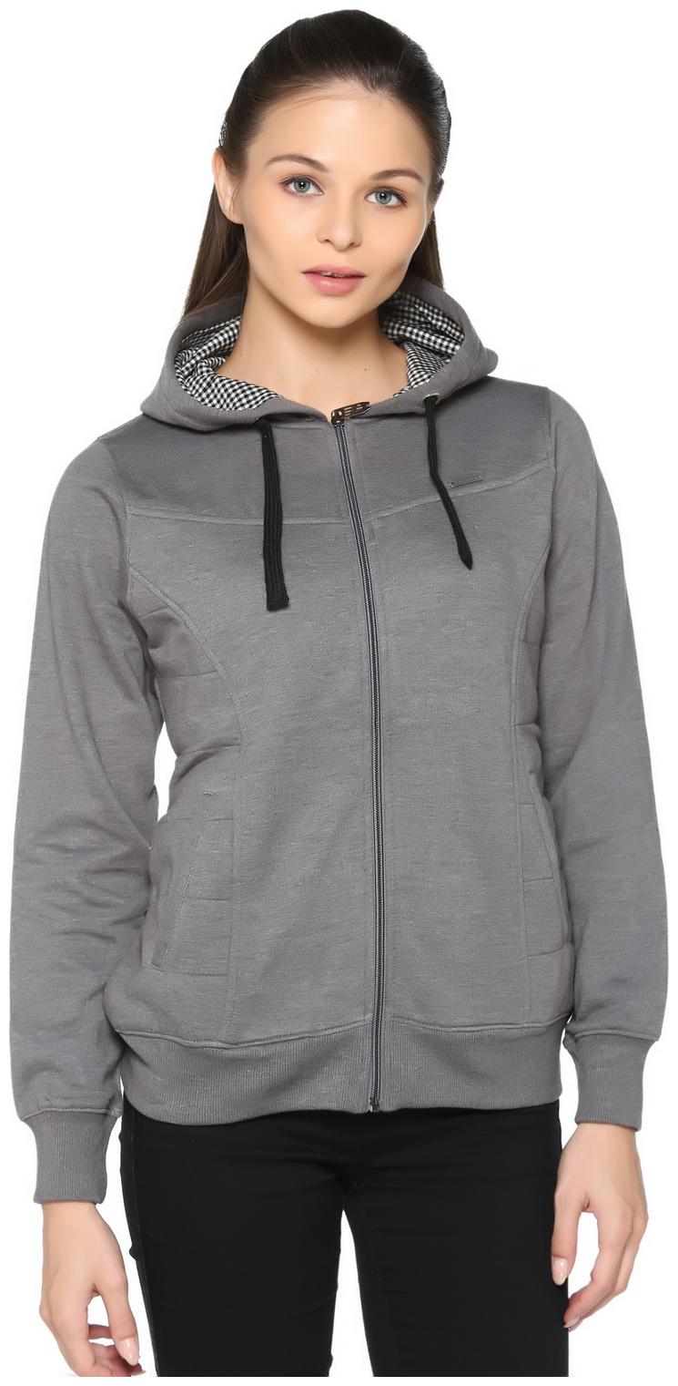

HARDIHOOD Women Solid Sweatshirt - Grey