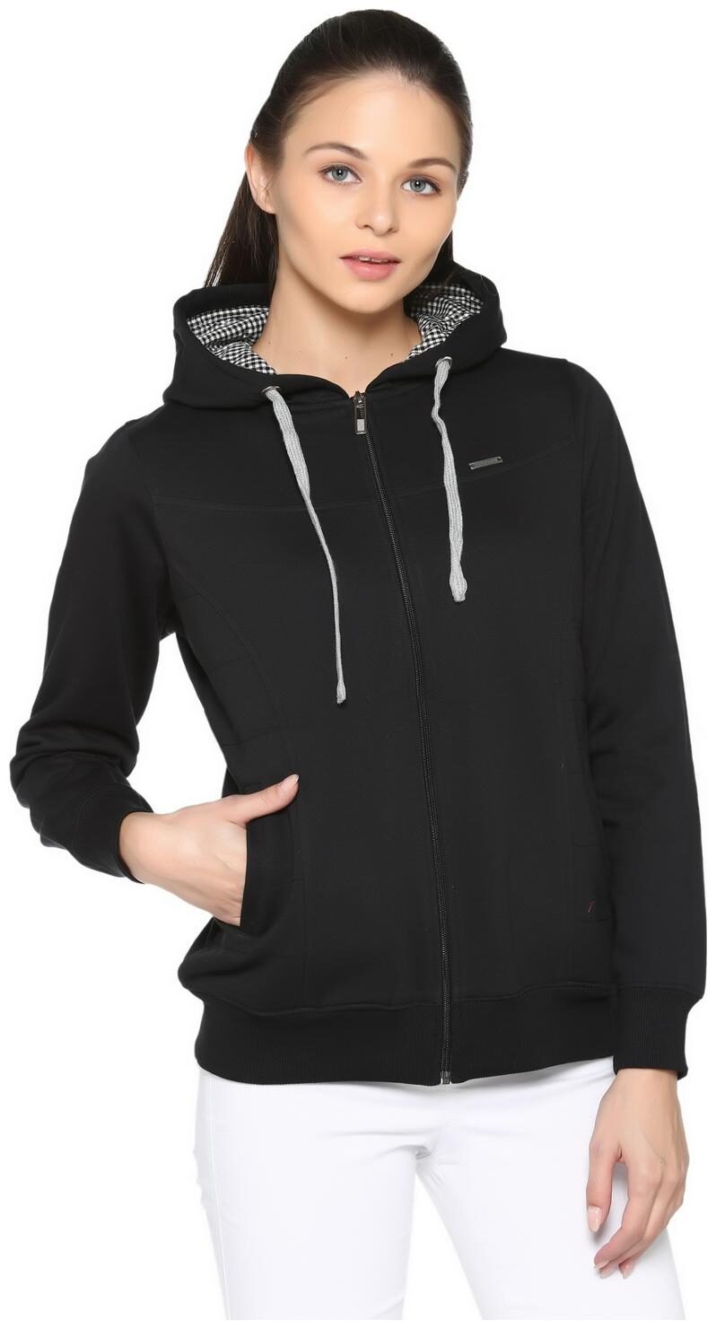 

HARDIHOOD Women Solid Sweatshirt - Black