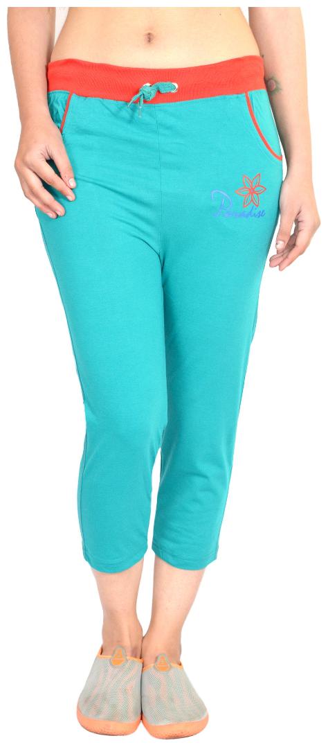 

HARDIHOOD Women Solid Regular capri - Turquoise