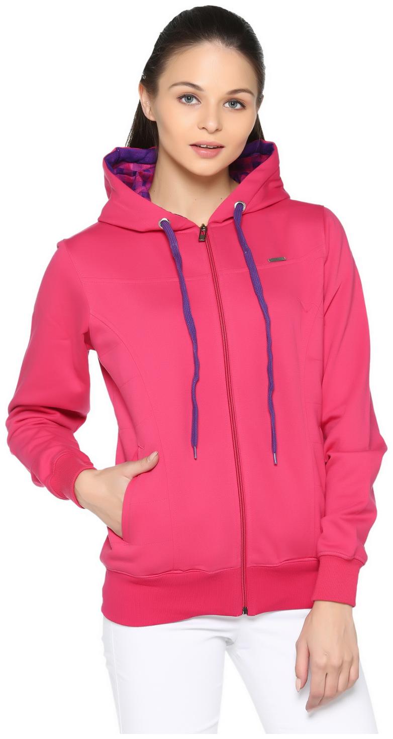 

HARDIHOOD Women Solid Sweatshirt - Pink