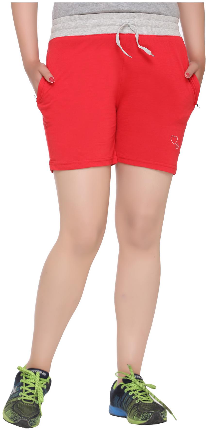 

HARDIHOOD Women Solid Regular shorts - Red