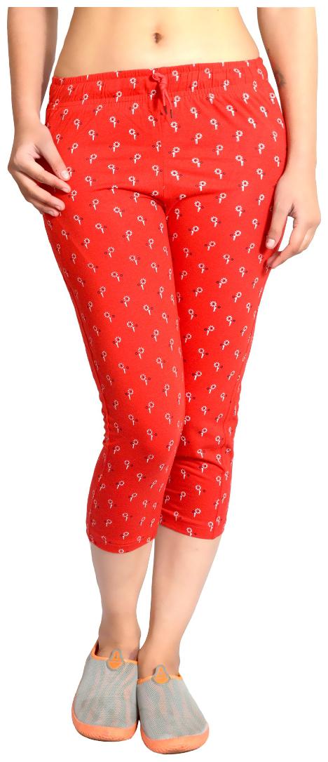 

HARDIHOOD Women Printed Denim shorts - Red