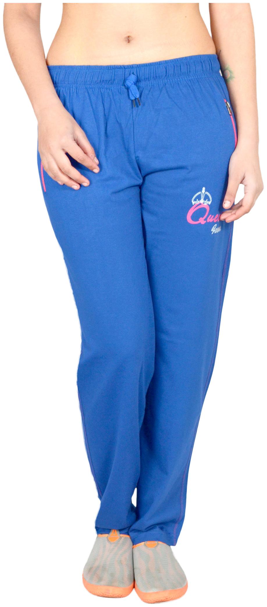 

HARDIHOOD Women Cotton Blend Solid Track Pants Blue