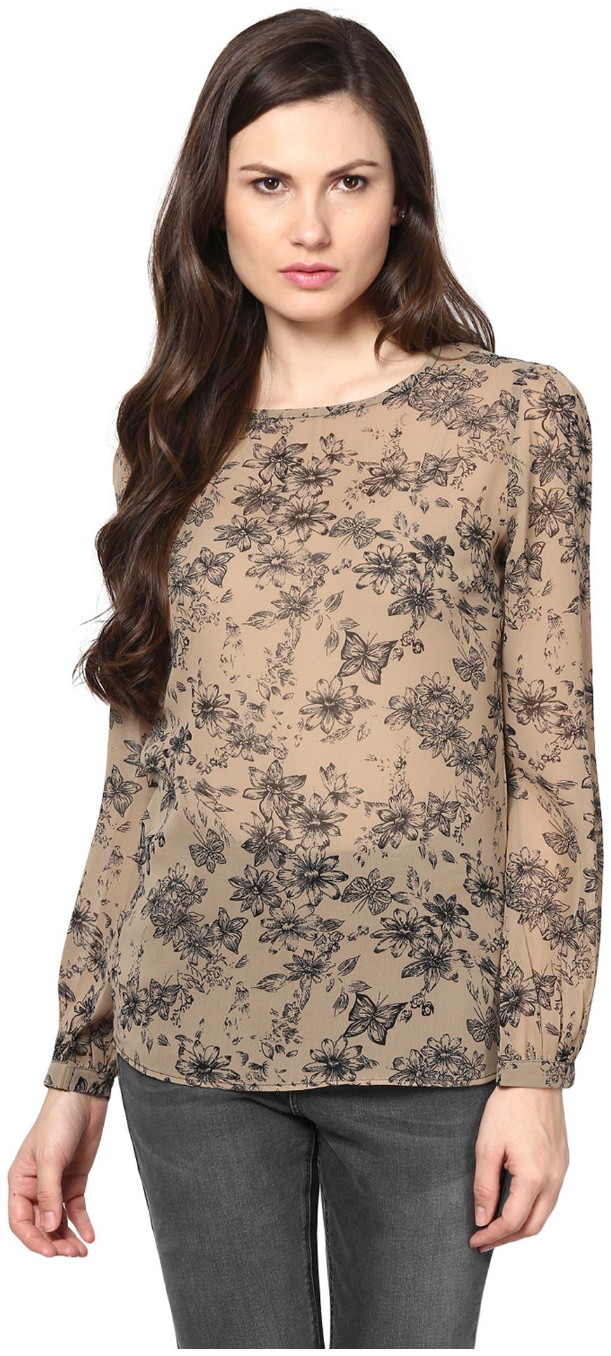 

Harpa Women Floral Regular top - Beige