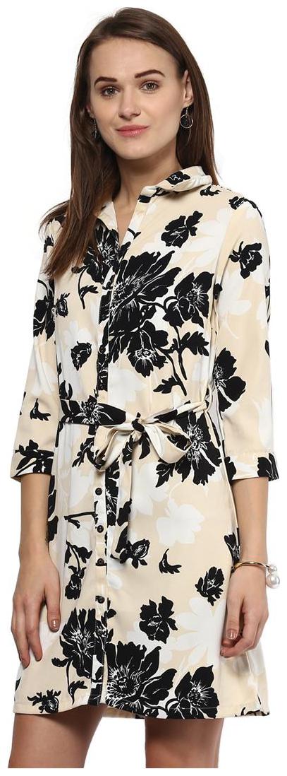 

Harpa Beige Crepe Womens Dress