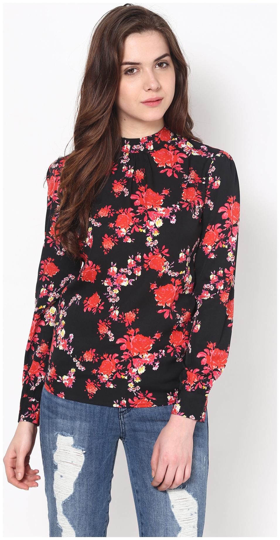 

Harpa Women Floral Regular top - Black