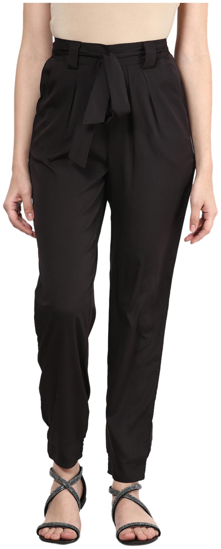 

Harpa Women Black Slim fit Regular trousers