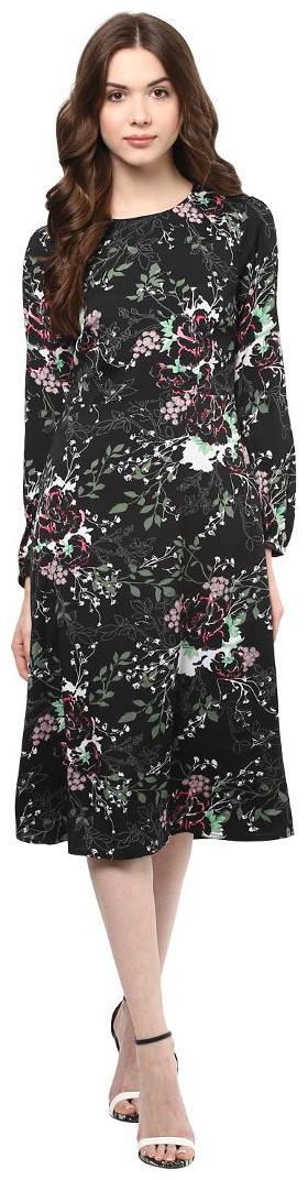 

Harpa Black Casual Knee-length Dress