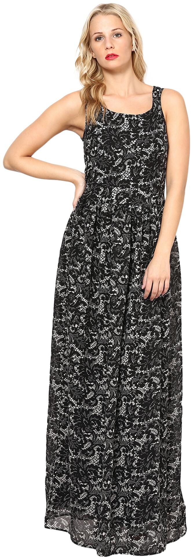 

Harpa Grey Printed Maxi dress