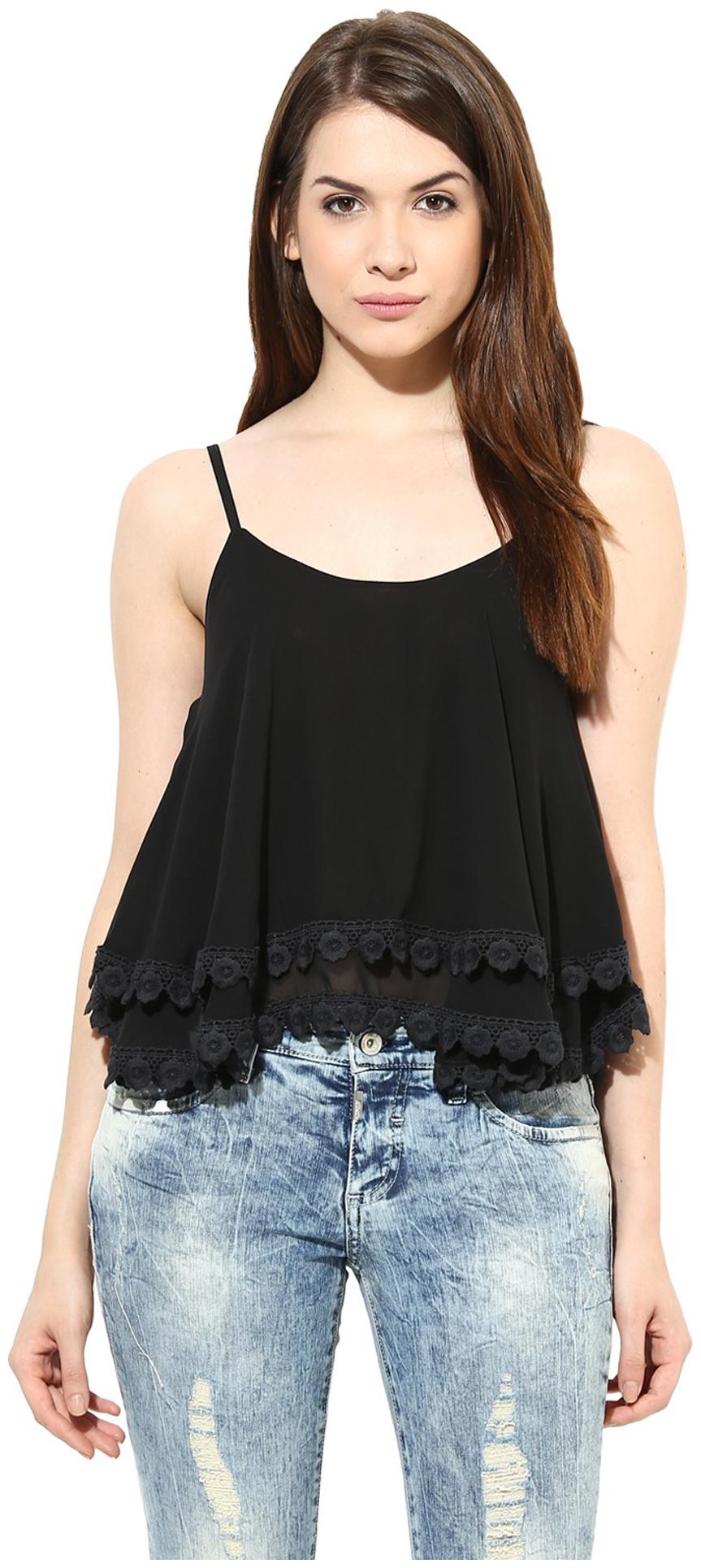 

Harpa Black Georgette Top - GR2763BLACK