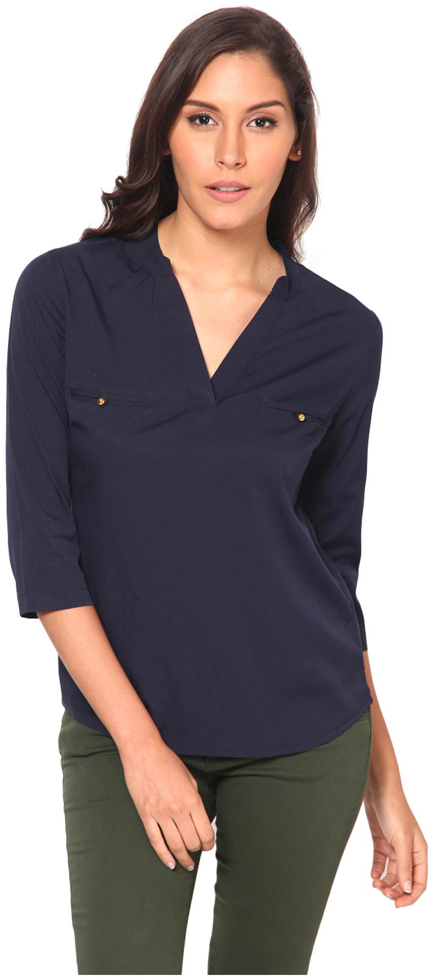 

Harpa Women Solid Regular top - White