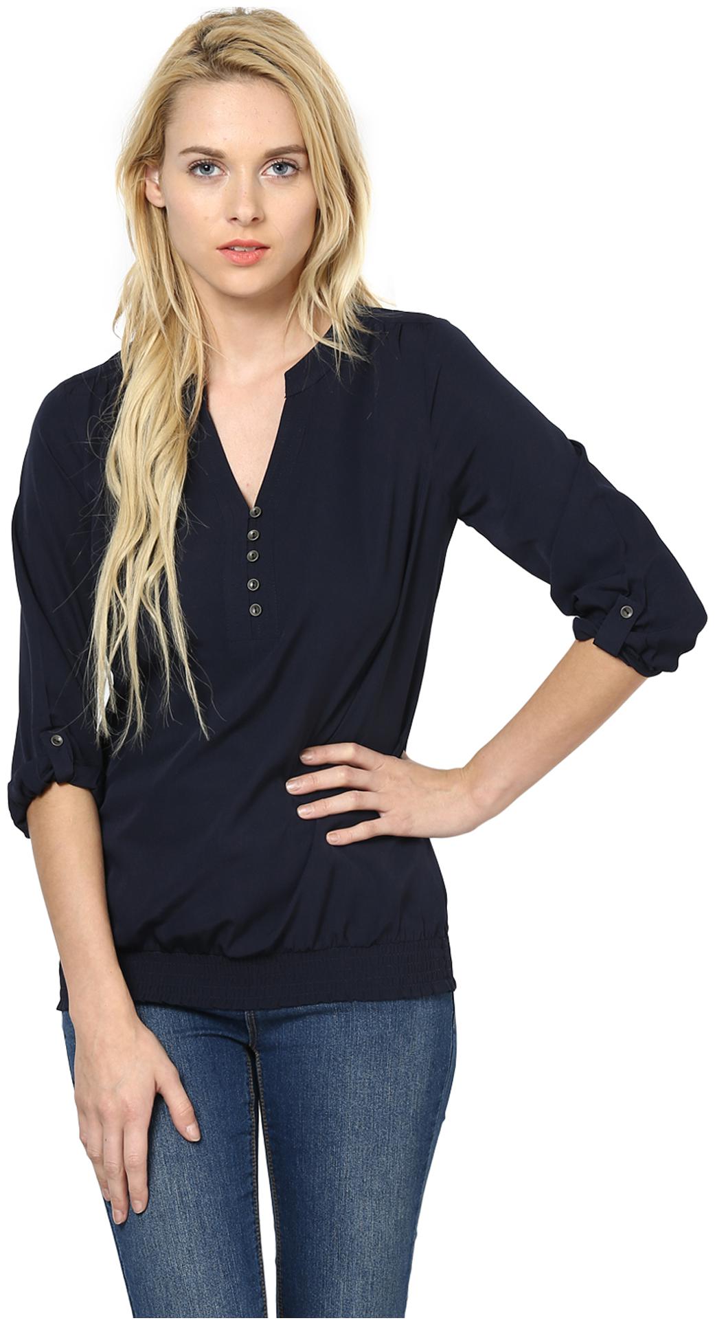 

Harpa Women Solid Regular top - Blue