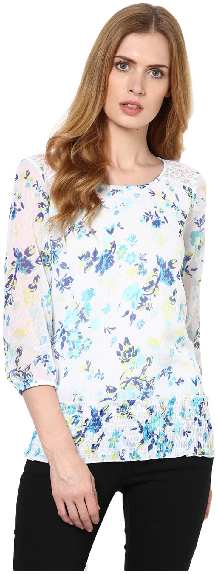 

Harpa Women Printed Regular top - White