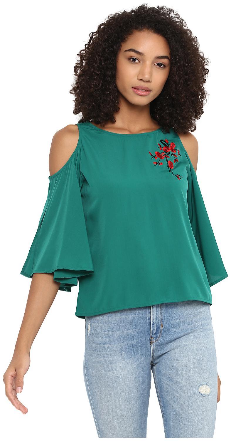 

Harpa Women Embellished Regular top - Green