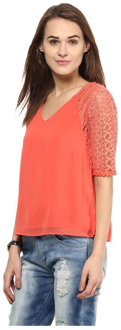 

Harpa Coral Georgette Womens Top