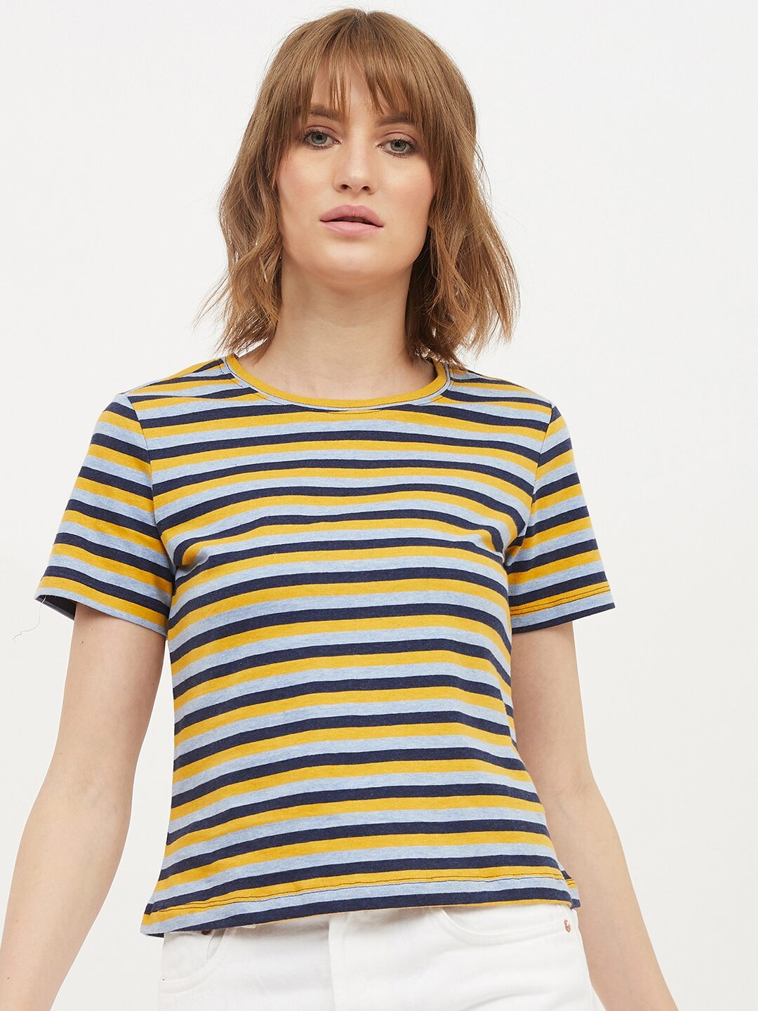 

Harpa Women Multi Regular fit Round neck Cotton T shirt