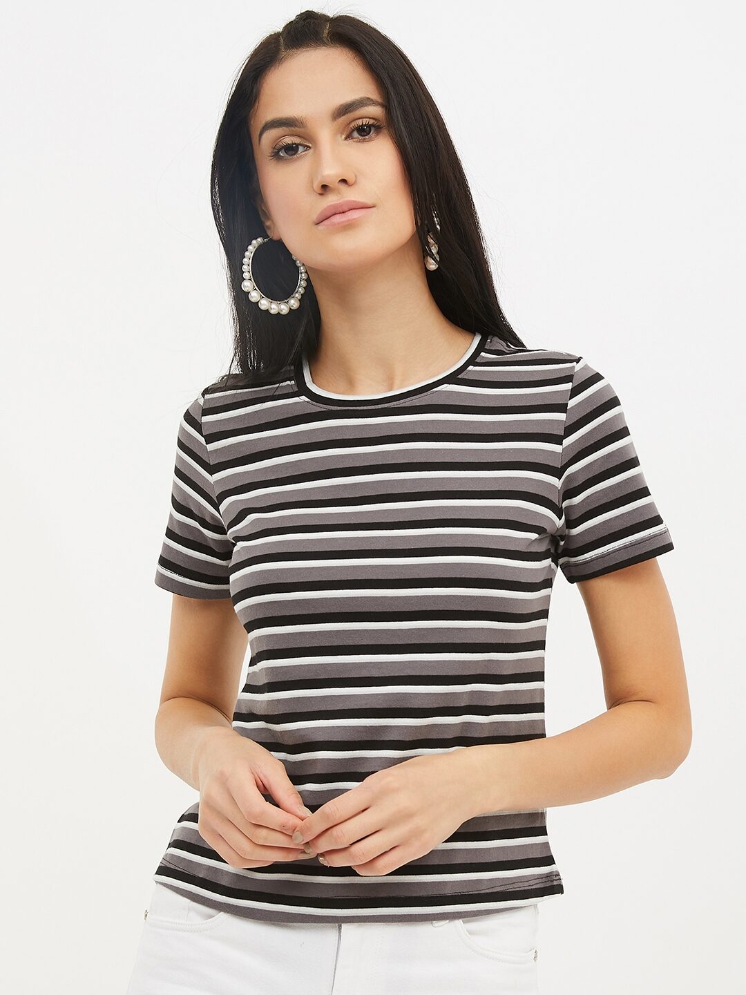 

Harpa Women Multi Regular fit Round neck Cotton T shirt