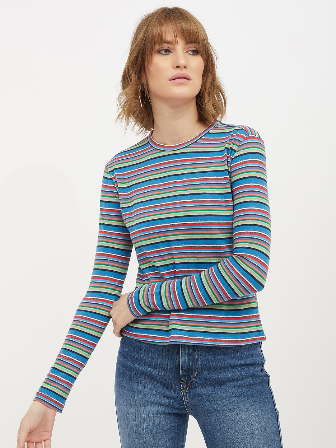 

Harpa Women Multi Regular fit Round neck Cotton T shirt