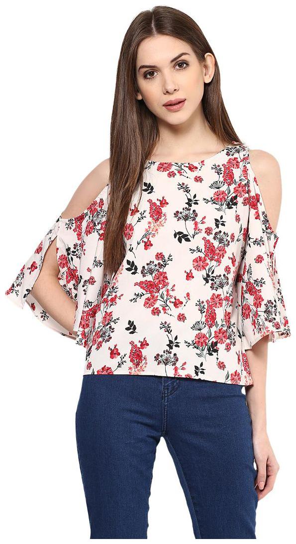 

Harpa Cream Regular Printed Tops