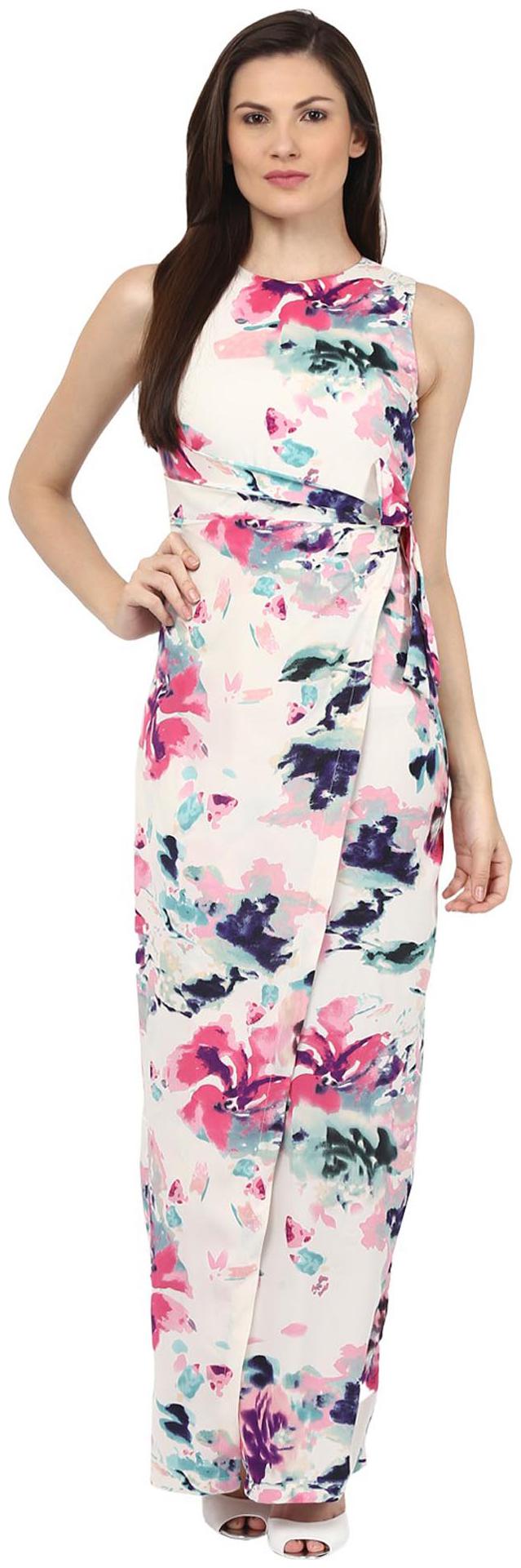 

Harpa White Floral Maxi dress