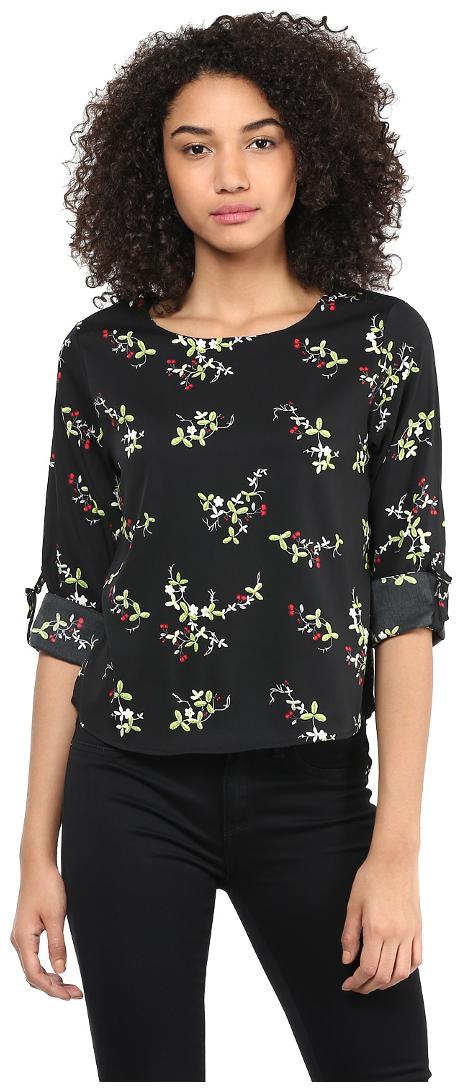 

Harpa Women Floral Regular top - Black
