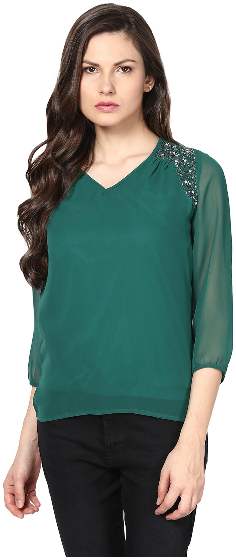 

Harpa Women Solid Regular top - Green
