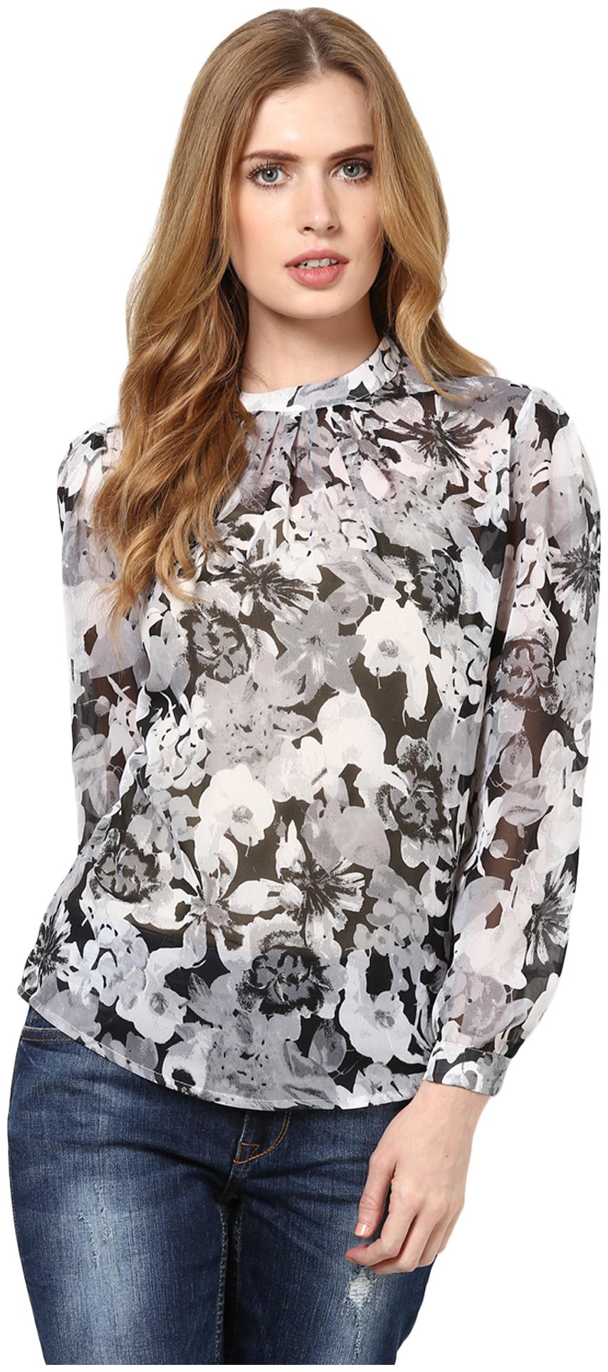 

Harpa Women Printed Regular top - Grey