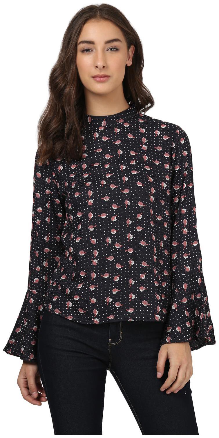 

Harpa Women Printed Regular top - Black