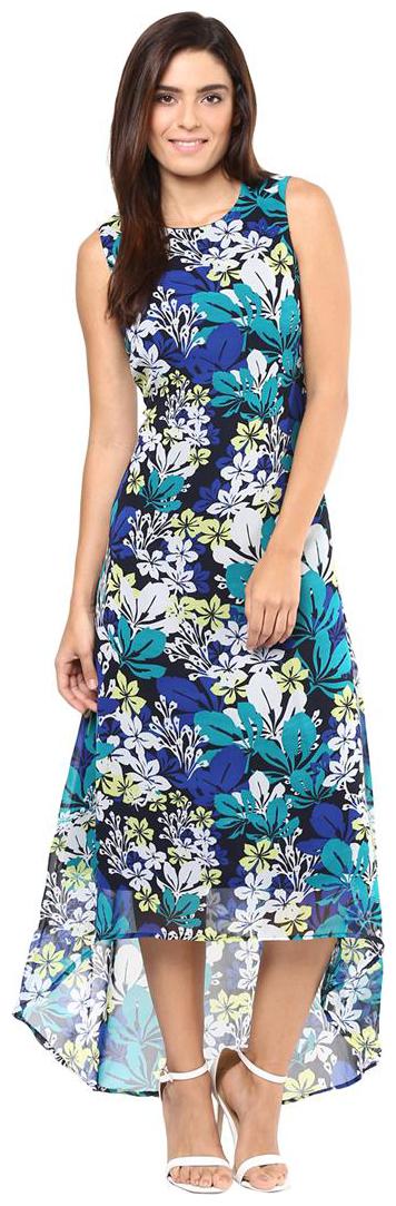 

Harpa Multi Georgette Round Neck Womens Dress