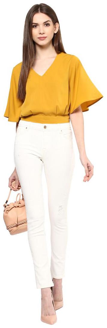 

Harpa Mustard Regular Solid Tops