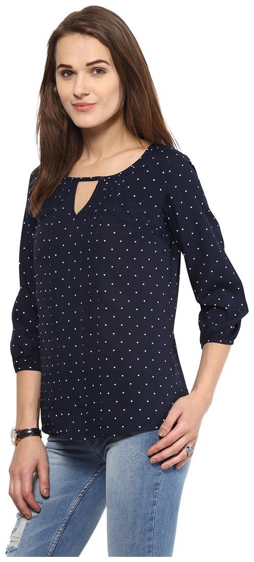 

Harpa Navy Crepe Womens Top